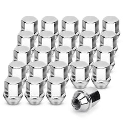 X4XZ front view of 24 chrome lug nuts showing OEM-style finish and fit benefit