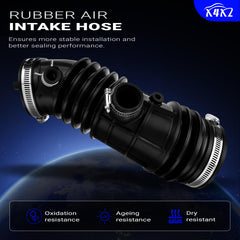 X4XZ intake hose mounted in engine bay demonstrating correct fit restores airflow