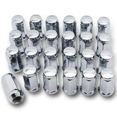 X4XZ front packaging showing 24-piece lug nut kit and chrome finish benefit