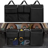XHRING front view showing organizer fit behind Mazda rear seats for tidy storage