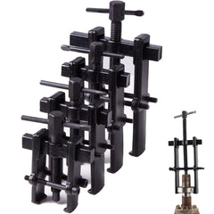 XIIW front view of puller kit showing four sizes and two jaws for versatile work