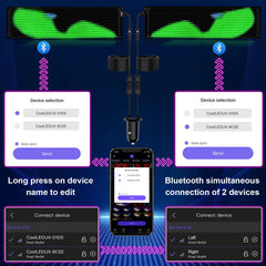 XIAOOHO flexible LED panel curved to fit windshield, easy adaptable installation