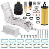 XIAORENWU aluminum oil cooler front view showing durable finish and fitment benefit