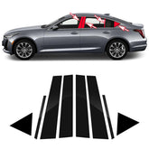 XICEWRY front pillar sticker fitted on CT5 showing precise edge alignment and protection