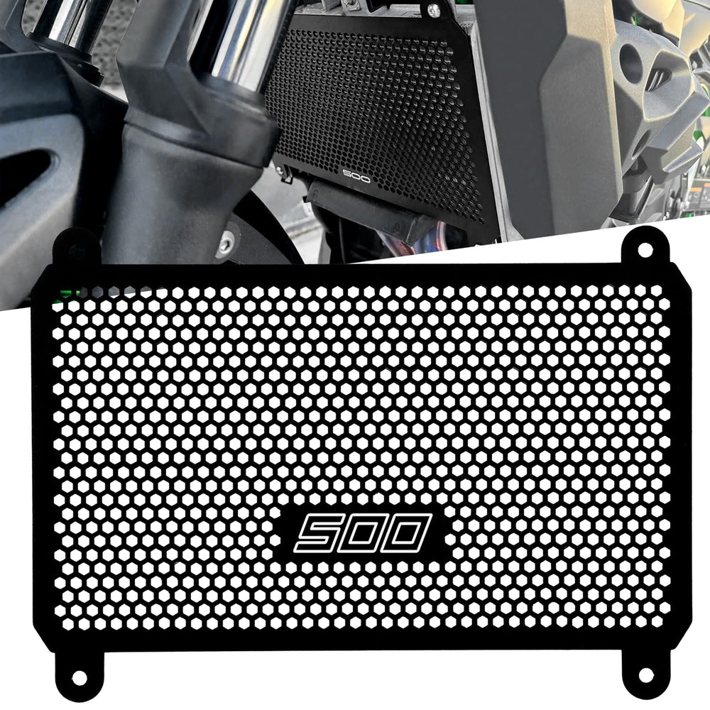 XIDAODIT front view radiator guard showing coverage and sleek styling benefit