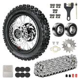 XIKOBY assembled 12 inch rear wheel showing tire and rim for quick replacement