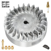XIKOBY 212cc flywheel front view showing bolt pattern and benefit of precise fit