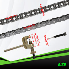 XIKOBY close-up of chain links showing durable carbon steel construction