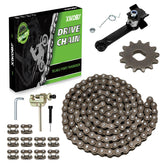 XIKOBY front packaged chain kit showing included parts and fit benefits