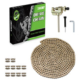 XIKOBY chain kit front packaging showing included tools for quick setup