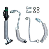 Xintre front view of full 4-piece kit showing all pipes and hose, restores oil flow