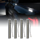 xipoqix front-mounted view on Tacoma bed rail showing clean factory fit and bright lighting benefit