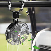 Xislet front view of UTV cab fan showing durable metal frame and blades for reliable airflow