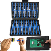 XLWJBES front view with open blow-molded case showing all 41 tools for fast selection