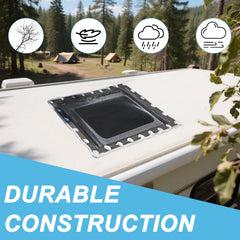 XMK dome installed on camper roof illustrating weather resistance and brighter cabin daylight