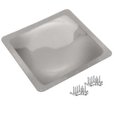 XMK outer dome front view showing smoke gray finish and protective flange, improves RV interior light