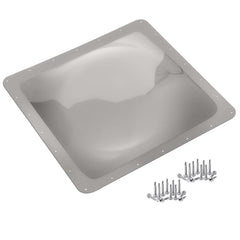 XMK outer dome front view showing smoke gray finish and protective flange, improves RV interior light
