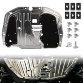 Xongjojo front view aluminum splash shield showing full coverage and fit