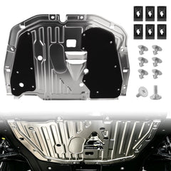 Xongjojo front view aluminum splash shield showing full coverage and fit