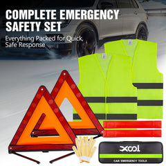 XOOL reflective triangle closeup highlighting high visibility
