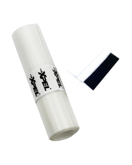 XPEL roll front view showing clear protective film and packaging benefit of easy coverage