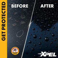 XPEL microfiber buffing scene showing smooth finish and streak-free result benefit