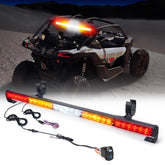 Xprite front view of 30-inch chase bar showing full-length LEDs for better visibility