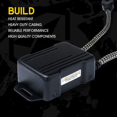 Xprite H7 harness installed inside headlight illustrating clean inline setup