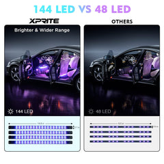 Xprite installed in car footwell adding mood-enhancing ambient light
