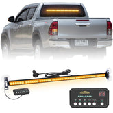 XRIDONSEN front view showing amber light bar and bright LEDs for better roadside visibility