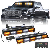 XRIDONSEN front view of dual 17-inch strobe lights showing high visibility benefit