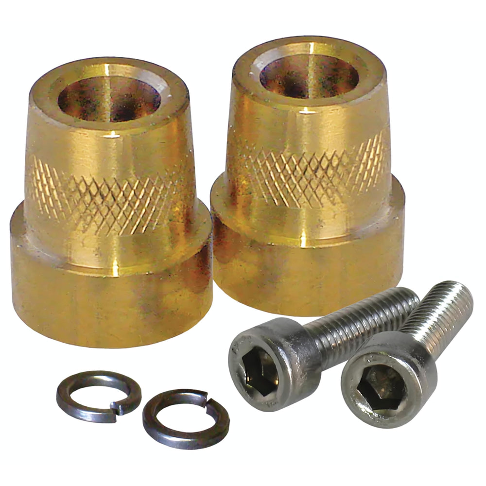 XS Power 586 front view showing gold-silver tall brass post for easy cable attachment