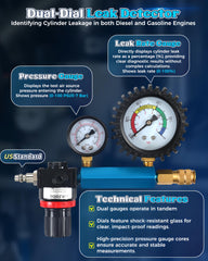 XSTARYE dual-scale compression gauge clear dial for precise readings