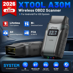 XTOOL A30M live data graph on tablet showing eight-stream diagnostics and clarity