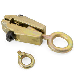 XtremepowerUS clamp in use on vehicle frame for strong pulling