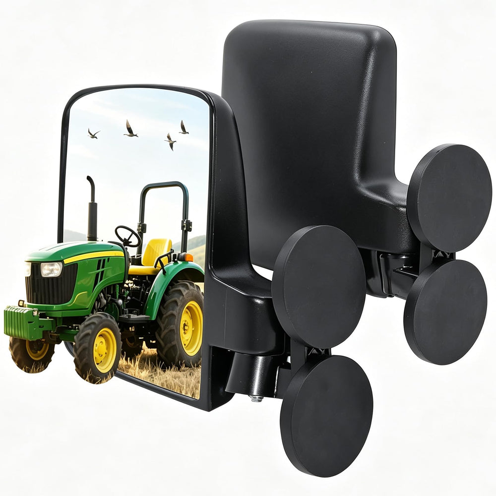 XYNOXRIDE front view of mirror mounted, showing clear wide-angle benefit