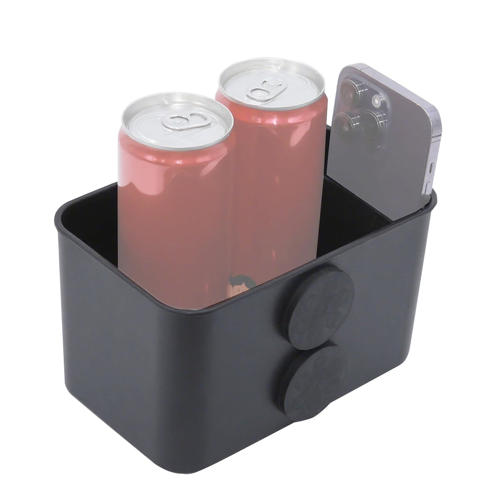XYNOXRIDE front view showing magnetic storage box and easy-access opening for convenience
