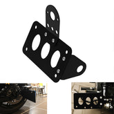 XYZMT front view license plate bracket shows low-profile fit and clean finish