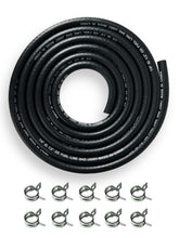 YAMAKATO coiled fuel hose front view showing full bundle and clamps for quick install