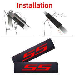 YANGFANGV seat belt covers installed in Camaro SS demonstrating added comfort