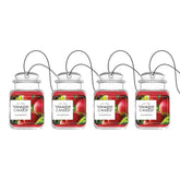 Yankee Candle Macintosh front view showing packaging and hanging string for easy use