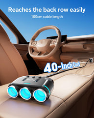 YANTU dual USB ports and independent switches showing convenient control