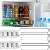 Yaocom front view of four stainless bars showing full kit and tidy storage benefit
