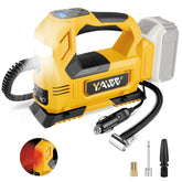 YAWV inflator front view showing compact design and portability benefit
