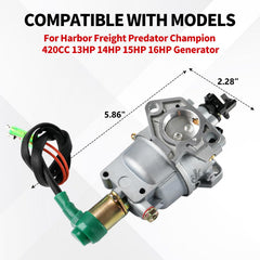 YDO carburetor side mounting flange showing secure OEM-style fitment