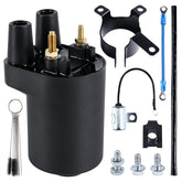 YDO ignition coil front view showing compact housing and fit for Onan engines