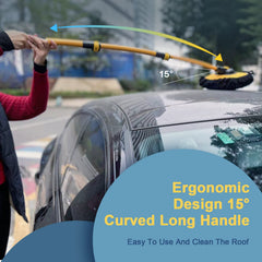 YeewayVeh 15° curved extension pole showing angle for easier rooftop and hood reach