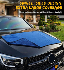 YeewayVeh towel gliding across hood for fast single-pass drying benefit