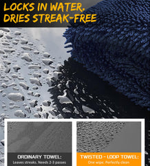 YeewayVeh two towels folded demonstrating the smarter drying system