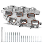 YEHERIT front view of aluminum intake manifold showing ports and fitment benefit
